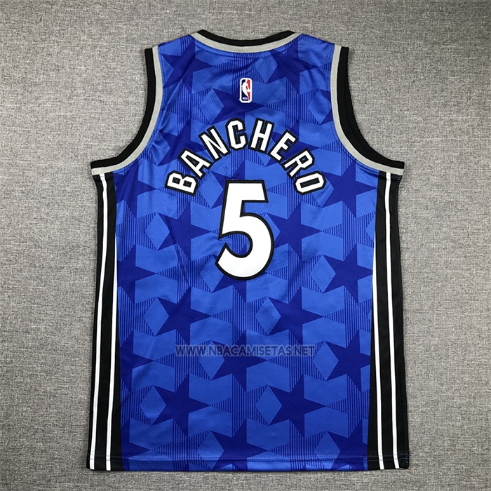 Camiseta Nino Orlando Magic Paolo Banchero NO 5 Classic 2023-24 Azul